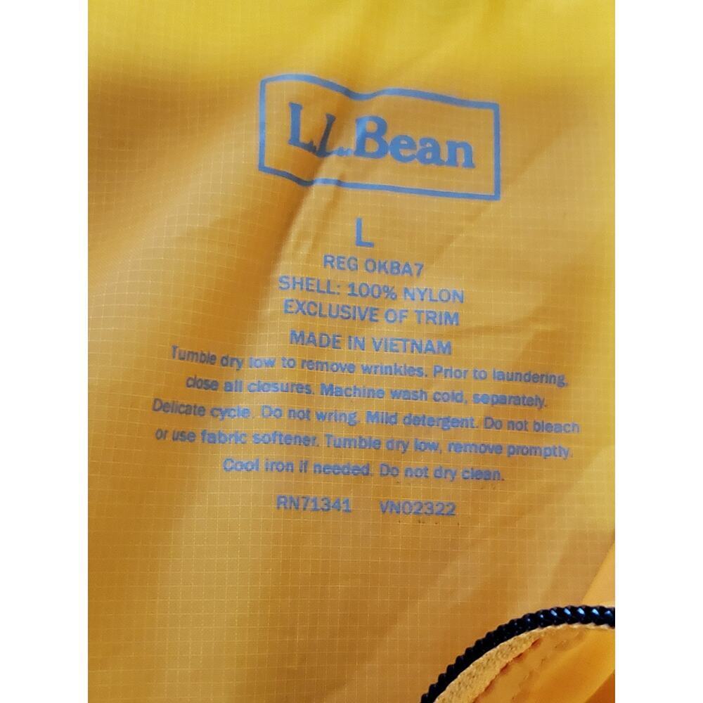 Rare Vintage L.L. Bean Embroidered Windbreaker Rain Jacket Sz L - Picture 3 of 11
